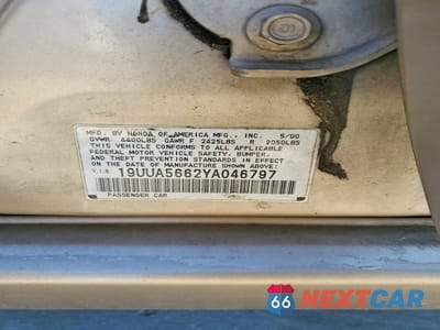 Zdjęcie 12 z 12 samochodu: 2000 ACURA 3.2TL VIN:19UUA5662YA046797 - miniatura
