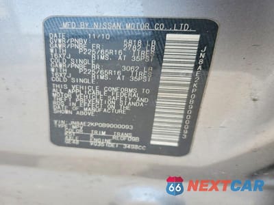 Zdjęcie 13 z 13 samochodu: 2011 NISSAN QUEST 3.5 S VIN:JN8AE2KP0B9000093 - miniatura