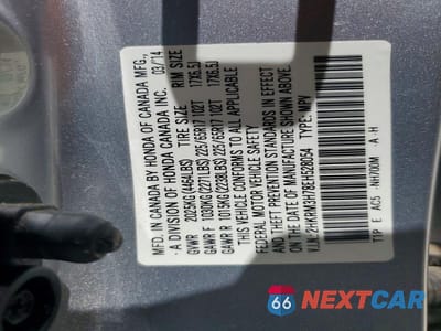 Zdjęcie 13 z 13 samochodu: 2014 HONDA CR-V EXL VIN:2HKRM3H78EH528054 - miniatura