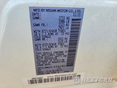 Zdjęcie 14 z 14 samochodu: 2015 INFINITI QX60 BASE VIN:5N1AL0MNXFC554781 - miniatura