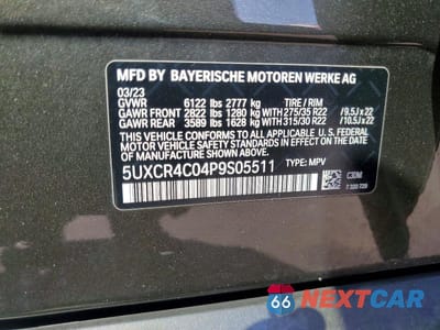 Zdjęcie 14 z 14 samochodu: 2023 BMW X5 SDRIVE 40I VIN:5UXCR4C04P9S05511 - miniatura