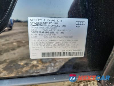 Zdjęcie 13 z 13 samochodu: 2015 AUDI Q5 PREMIUM PLUS VIN:WA1LFAFP0FA053400 - miniatura