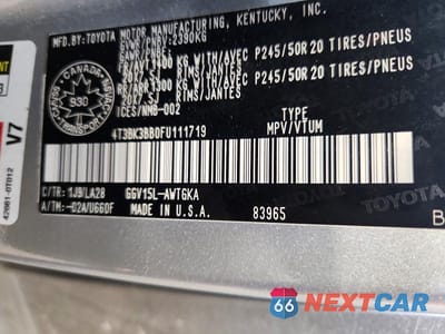 Zdjęcie 13 z 13 samochodu: 2015 TOYOTA VENZA XLE VIN:4T3BK3BB0FU111719 - miniatura