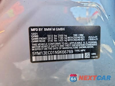 Zdjęcie 14 z 14 samochodu: 2022 BMW X3 M VIN:5YM13EC01N9K66769 - miniatura