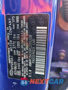 Zdjęcie 13 z 13 samochodu: 2024 HYUNDAI VENUE SEL VIN:KMHRC8A39RU289208 - miniatura