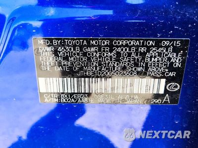 Zdjęcie 12 z 12 samochodu: 2016 LEXUS IS 350 VIN:JTHBE1D20G5023608 - miniatura