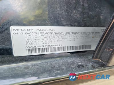 Zdjęcie 12 z 12 samochodu: 2013 AUDI A4 PREMIUM VIN:WAUDFAFL7DN049211 - miniatura