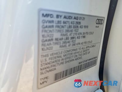 Zdjęcie 13 z 13 samochodu: 2021 AUDI Q8 PRESTIGE VIN:WA1CVAF18MD025824 - miniatura