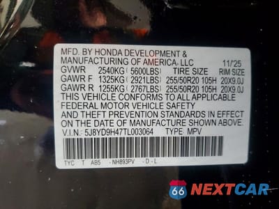 Zdjęcie 14 z 14 samochodu: 2026 ACURA MDX TECHNOLOGY VIN:5J8YD9H47TL003064 - miniatura
