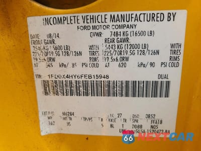 Zdjęcie 10 z 10 samochodu: 2015 FORD F450 SUPER DUTY VIN:1FD0X4HY6FEB15948 - miniatura