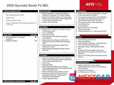 Zdjęcie 13 z 14 samochodu: 2025 HYUNDAI SANTA FE SEL VIN:5NMP24GL5SH143657 - miniatura