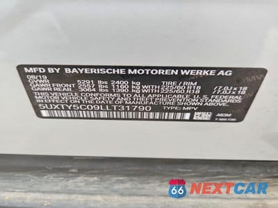 Zdjęcie 12 z 12 samochodu: 2020 BMW X3 XDRIVE30I VIN:5UXTY5C09LLT31790 - miniatura