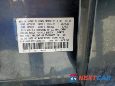 Zdjęcie 12 z 12 samochodu: 2005 ACURA TSX VIN:JH4CL96815C010403 - miniatura
