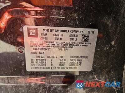 Zdjęcie 12 z 12 samochodu: 2015 BUICK ENCORE CONVENIENCE VIN:KL4CJBSB1FB241853 - miniatura