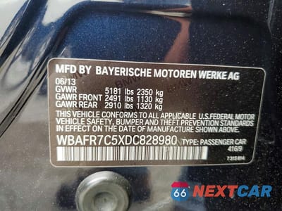 Zdjęcie 13 z 13 samochodu: 2013 BMW 535 I VIN:WBAFR7C5XDC828980 - miniatura