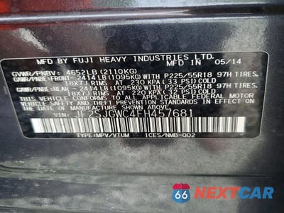 Zdjęcie 13 z 13 samochodu: 2015 SUBARU FORESTER 2.0XT TOURING VIN:JF2SJGWC4FH457681 - miniatura