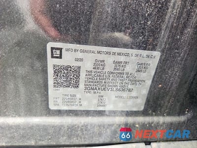 Zdjęcie 13 z 13 samochodu: 2020 CHEVROLET EQUINOX LT VIN:3GNAXUEV1LS636782 - miniatura