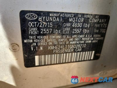 Zdjęcie 12 z 12 samochodu: 2016 HYUNDAI SONATA HYBRID SE VIN:KMHE24L11GA028210 - miniatura