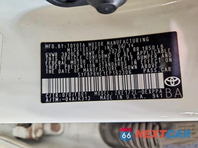 Zdjęcie 12 z 12 samochodu: 2014 TOYOTA COROLLA LE ECO PLUS VIN:5YFBPRHE1EP162306 - miniatura