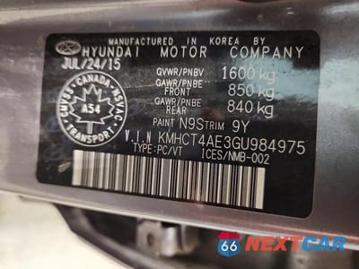 Zdjęcie 12 z 12 samochodu: 2016 HYUNDAI ACCENT SE VIN:KMHCT4AE3GU984975 - miniatura