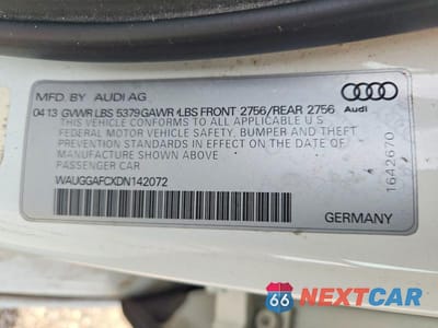 Zdjęcie 12 z 12 samochodu: 2013 AUDI A6 PREMIUM PLUS VIN:WAUGGAFCXDN142072 - miniatura