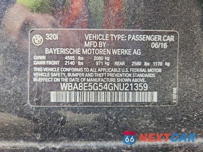 Zdjęcie 12 z 12 samochodu: 2016 BMW 320 XI VIN:WBA8E5G54GNU21359 - miniatura