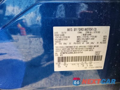 Zdjęcie 12 z 12 samochodu: 2020 FORD EDGE SEL VIN:2FMPK3J98LBA10796 - miniatura