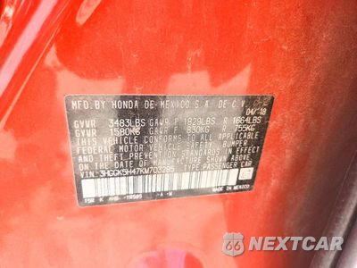 Zdjęcie 13 z 13 samochodu: 2019 HONDA FIT LX VIN:3HGGK5H47KM703285 - miniatura
