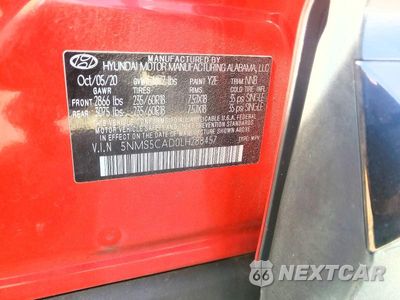 Zdjęcie 14 z 14 samochodu: 2020 HYUNDAI SANTA FE LIMITED VIN:5NMS5CAD0LH288457 - miniatura