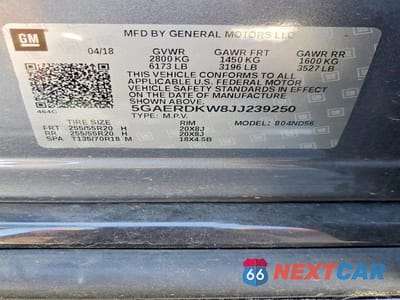 Zdjęcie 13 z 13 samochodu: 2018 BUICK ENCLAVE AVENIR VIN:5GAERDKW8JJ239250 - miniatura
