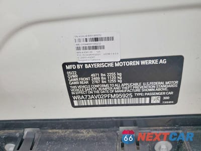 Zdjęcie 12 z 12 samochodu: 2023 BMW 430XI GRAN COUPE VIN:WBA73AV02PFM95925 - miniatura