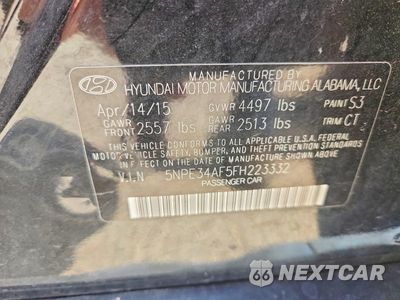 Zdjęcie 12 z 12 samochodu: 2015 HYUNDAI SONATA SPORT VIN:5NPE34AF5FH223332 - miniatura