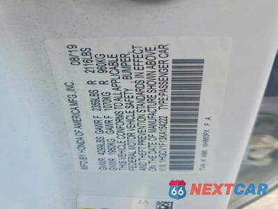 Zdjęcie 12 z 12 samochodu: 2019 HONDA ACCORD LX VIN:1HGCV1F13KA154222 - miniatura
