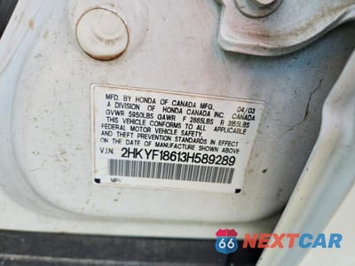 Zdjęcie 14 z 14 samochodu: 2003 HONDA PILOT EXL VIN:2HKYF18613H589289 - miniatura