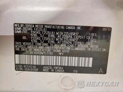 Zdjęcie 14 z 14 samochodu: 2011 TOYOTA RAV4 BASE VIN:2T3BF4DV0BW151780 - miniatura