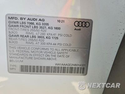 Zdjęcie 13 z 13 samochodu: 2022 AUDI E-TRON PREMIUM VIN:WA1AAAGE2NB014321 - miniatura