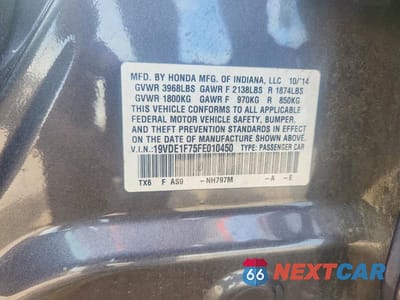 Zdjęcie 13 z 13 samochodu: 2015 ACURA ILX 20 TECH VIN:19VDE1F75FE010450 - miniatura