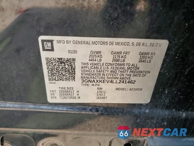 Zdjęcie 14 z 14 samochodu: 2020 CHEVROLET EQUINOX LT VIN:3GNAXKEV4LL241462 - miniatura