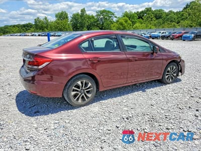 Trzecie zdjęcie samochodu z tyłu: 2014 HONDA CIVIC EX VIN:19XFB2F89EE258173 - miniatura