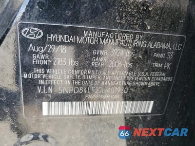 Zdjęcie 12 z 12 samochodu: 2018 HYUNDAI ELANTRA VIN:5NPD84LF2JH401930 - miniatura