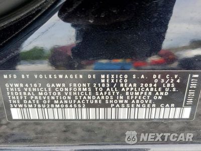 Zdjęcie 12 z 12 samochodu: 2024 VOLKSWAGEN JETTA S VIN:3VW5M7BU2RM064552 - miniatura