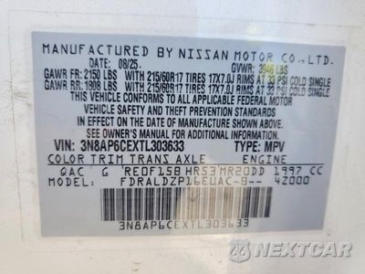 Zdjęcie 14 z 14 samochodu: 2026 NISSAN KICKS SV VIN:3N8AP6CEXTL303633 - miniatura