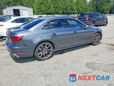 Trzecie zdjęcie samochodu z tyłu: 2018 AUDI S4 PREMIUM PLUS VIN:WAUB4AF44JA078321 - miniatura