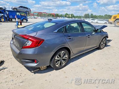 Trzecie zdjęcie samochodu z tyłu: 2018 HONDA CIVIC EXL VIN:JHMFC1F71JX026433 - miniatura