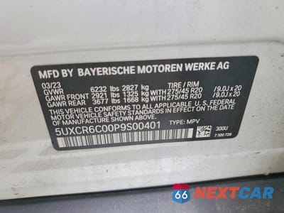 Zdjęcie 13 z 13 samochodu: 2023 BMW X5 XDRIVE40I VIN:5UXCR6C00P9S00401 - miniatura