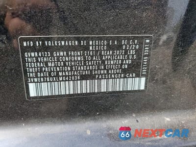 Zdjęcie 13 z 13 samochodu: 2020 VOLKSWAGEN JETTA SEL VIN:3VWEB7BUXLM042036 - miniatura