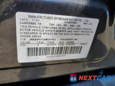 Zdjęcie 12 z 12 samochodu: 2008 INFINITI G35 X VIN:JNKBV61F28M257955 - miniatura