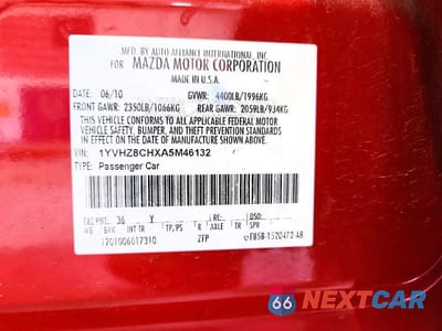 Zdjęcie 13 z 13 samochodu: 2010 MAZDA 6 I VIN:1YVHZ8CHXA5M46132 - miniatura