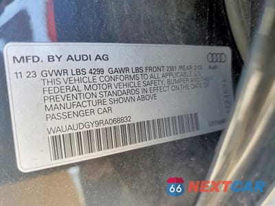 Zdjęcie 12 z 12 samochodu: 2024 AUDI A3 PREMIUM VIN:WAUAUDGY9RA068832 - miniatura