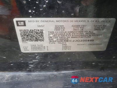 Zdjęcie 13 z 13 samochodu: 2018 CHEVROLET SILVERADO K1500 LT VIN:3GCUKREC2JG235449 - miniatura